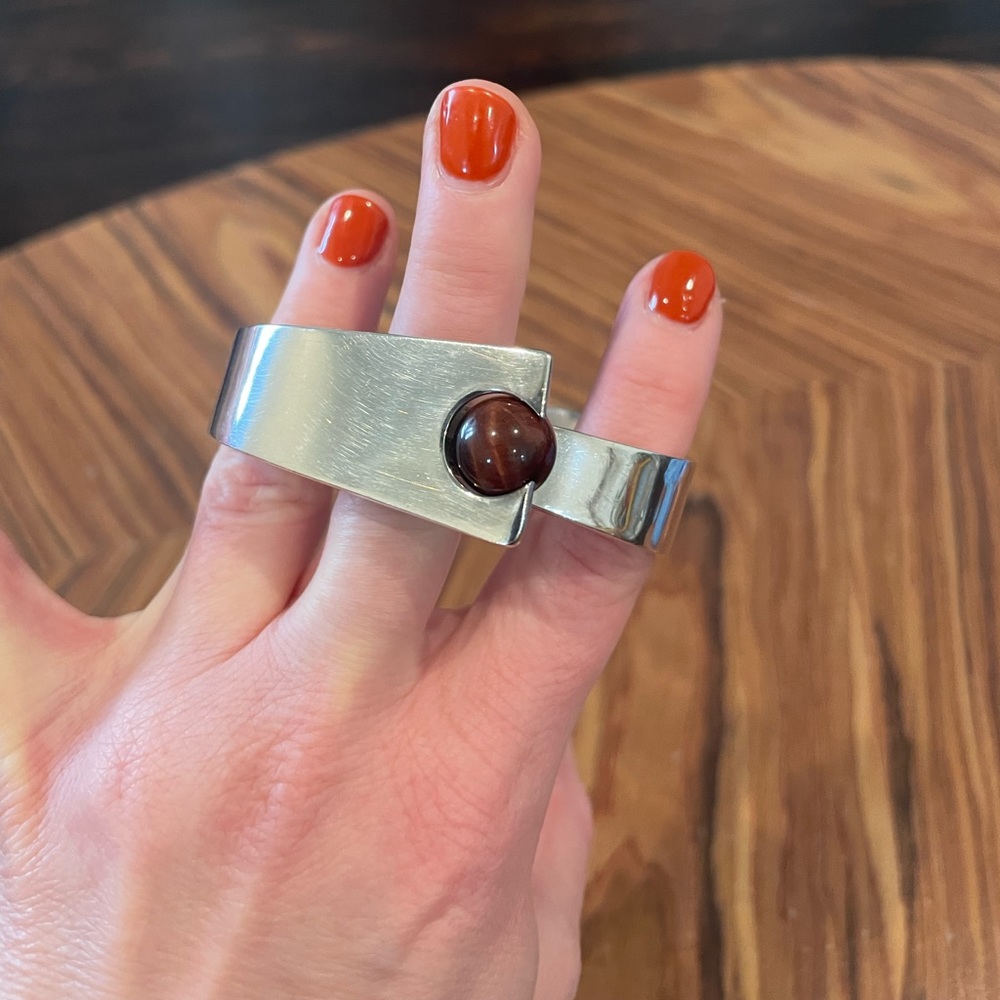 Sharon Johnston Modernist Sterling Silver Cuff